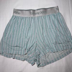 Tommy John Second Skin Luxe Rib Sleep Shorts Womens XSmall Striped Elastic Waist